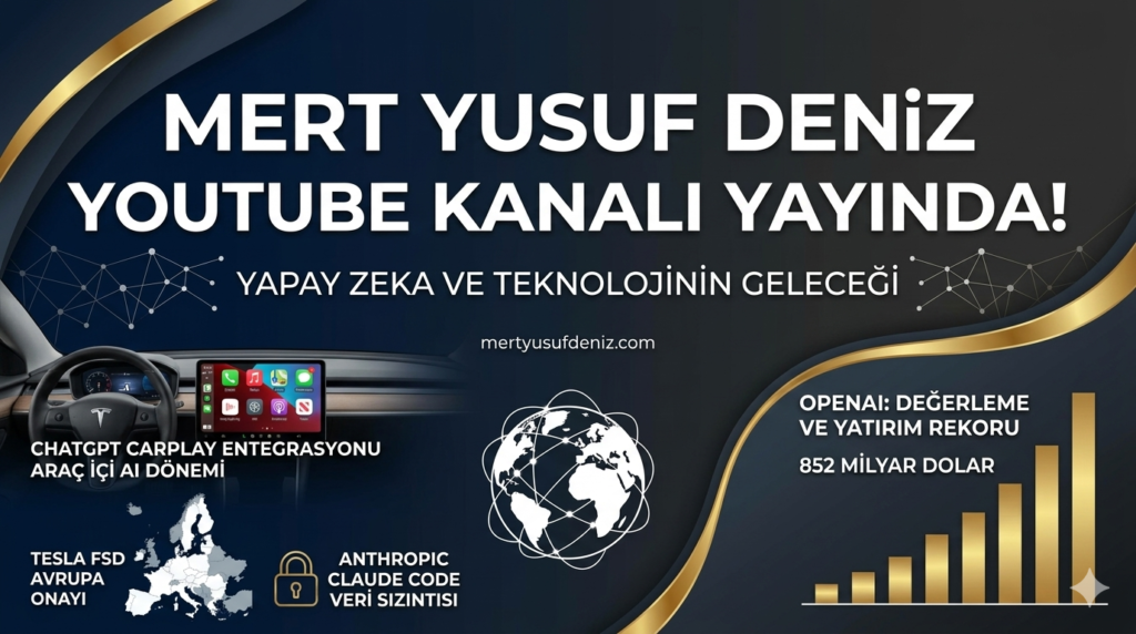 🚀 Mert Yusuf Deniz YouTube Kanalı Yayında: Yapay Zeka ve Teknolojinin Geleceği!